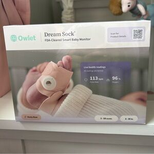 Owlet Dream Sock Baby Monitor in Dusty Rose
